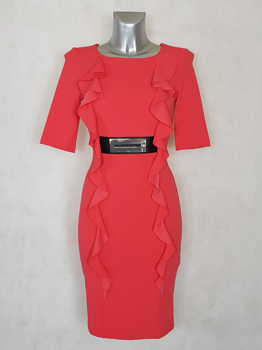 robe fourreau corail