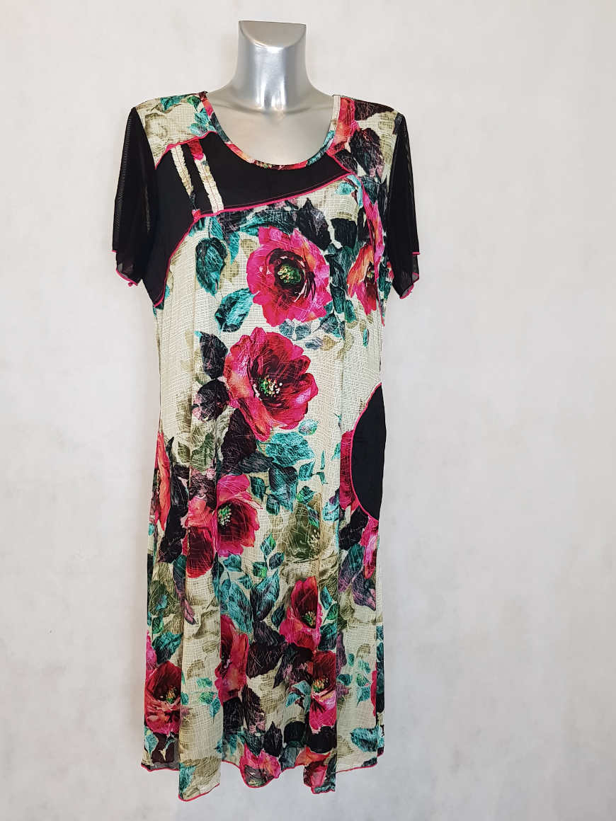 robe droite courte fleurie