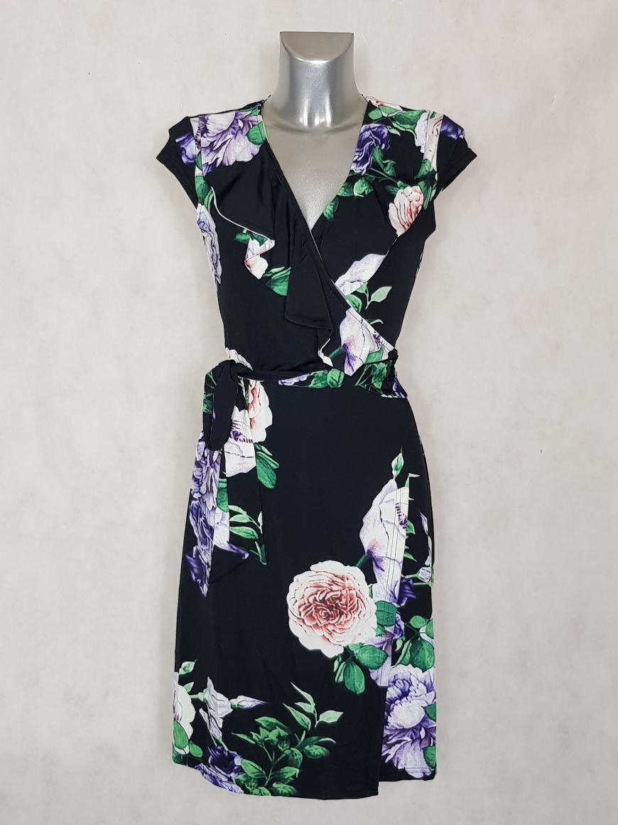 robe droite courte fleurie