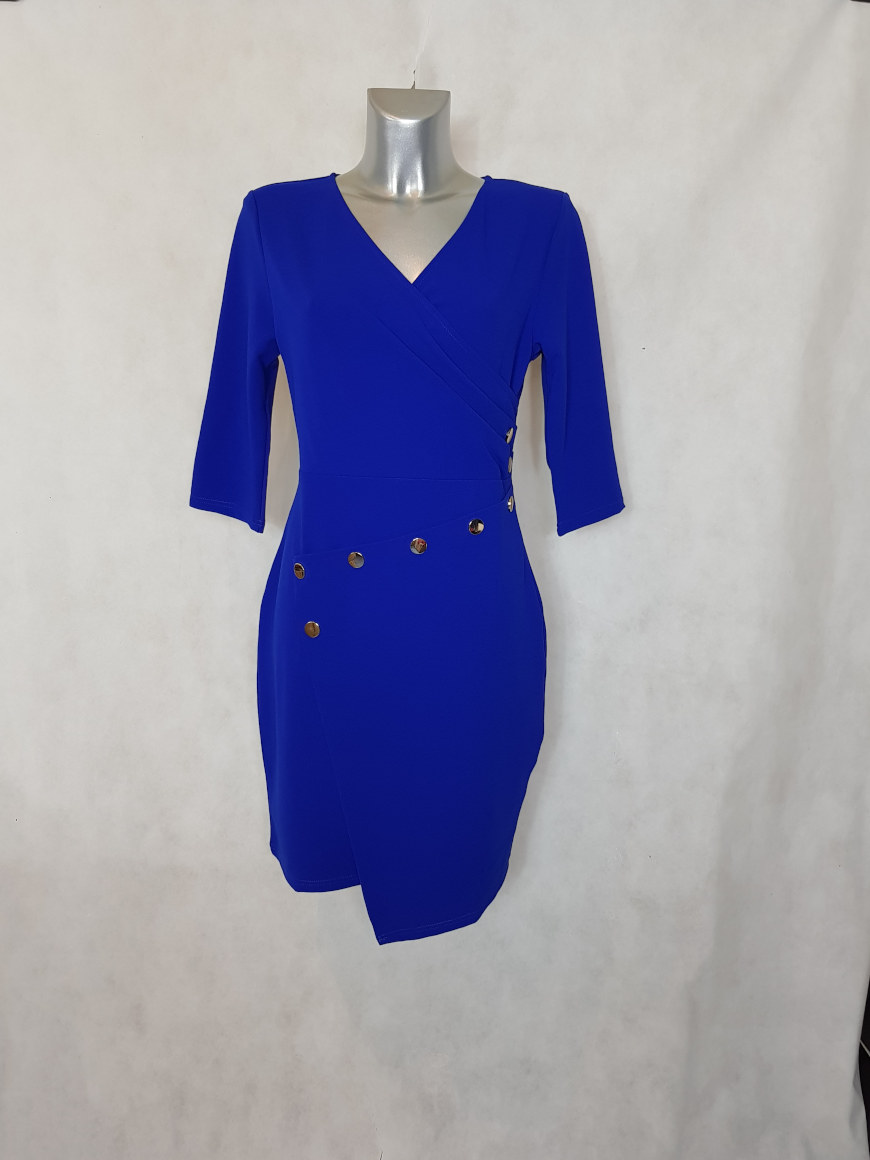 robe droite bleu roi