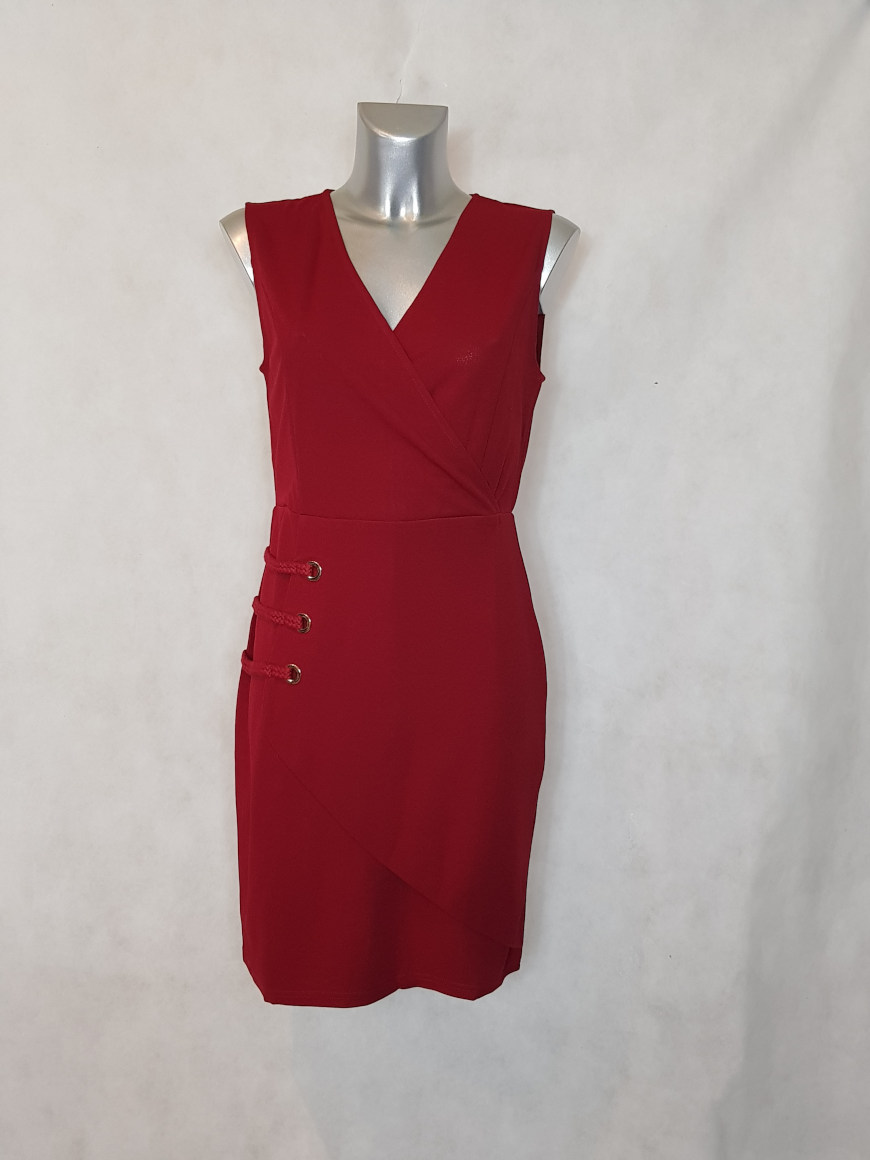 robe droite bordeaux