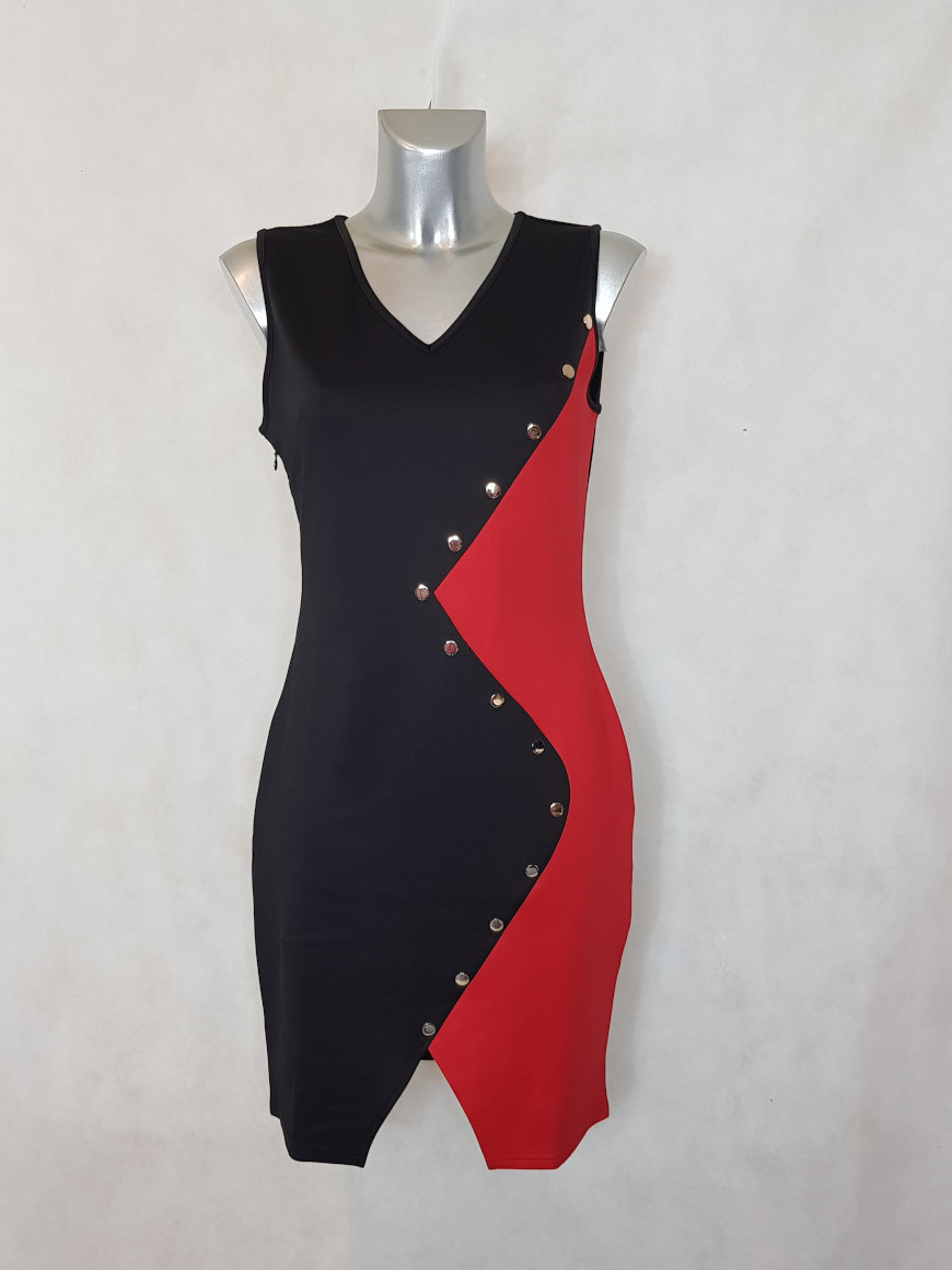 robe droite bicolore