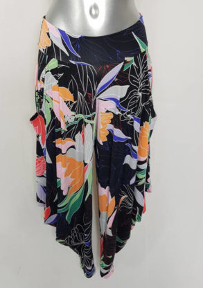 Pantalon sarouel floral femme grande taille ceinture élastique