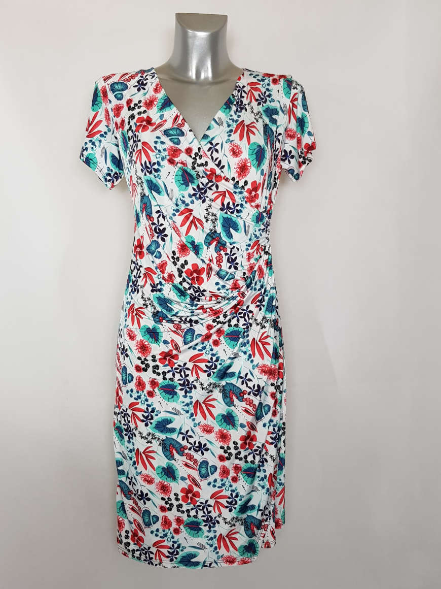robe droite fleurie