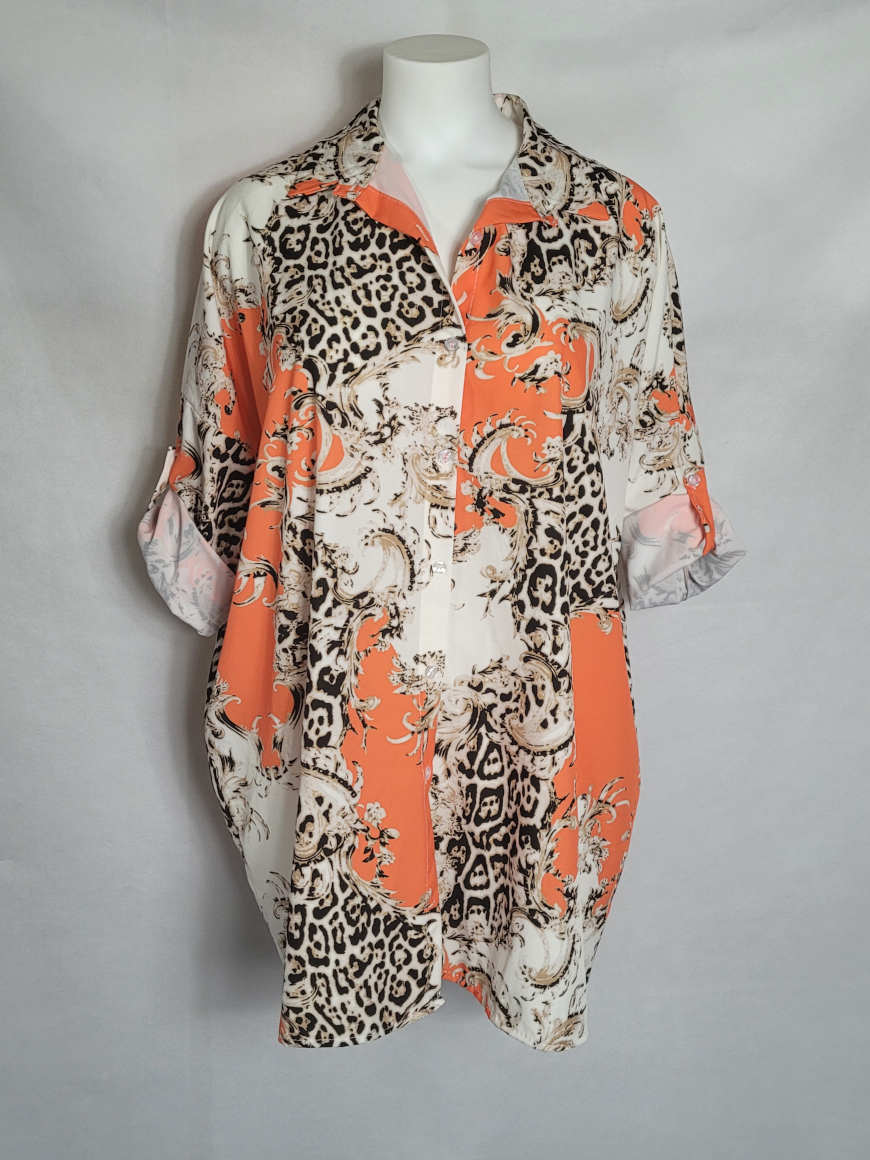 Chemise chic animal femme grande taille