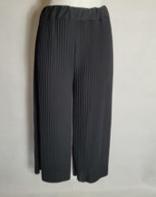 Pantalon large plissée noir femme grande taille
