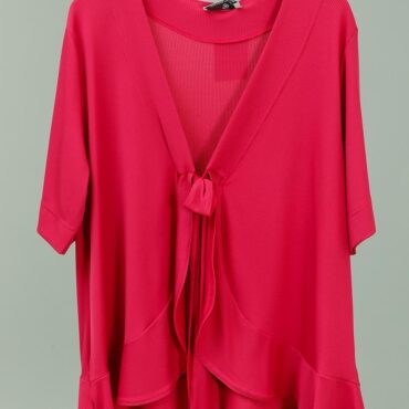 Boléro à manches courte fuschia | gilet pour femme grande taille