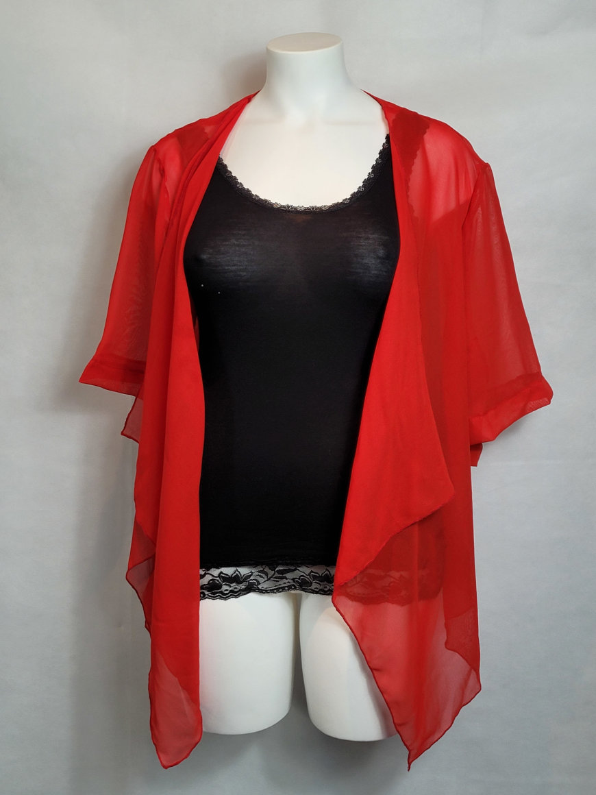 gilet rouge grande taille