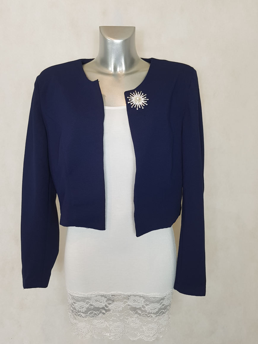 veste boléro femme grande taille marine - Aux caprices de ...