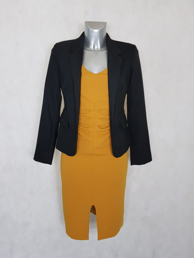 Robe droite moutarde Kira – Image 2