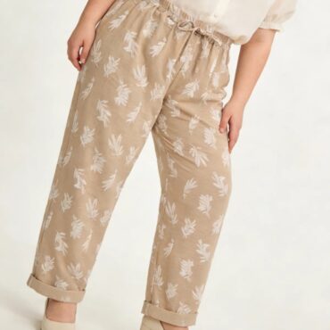 Pantalon large imprimé femme