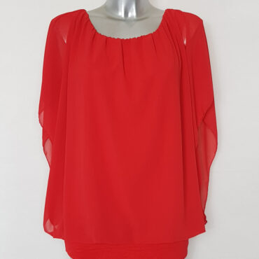 Aux Caprices de Madeleine vêtements femmes tunique rouge femme