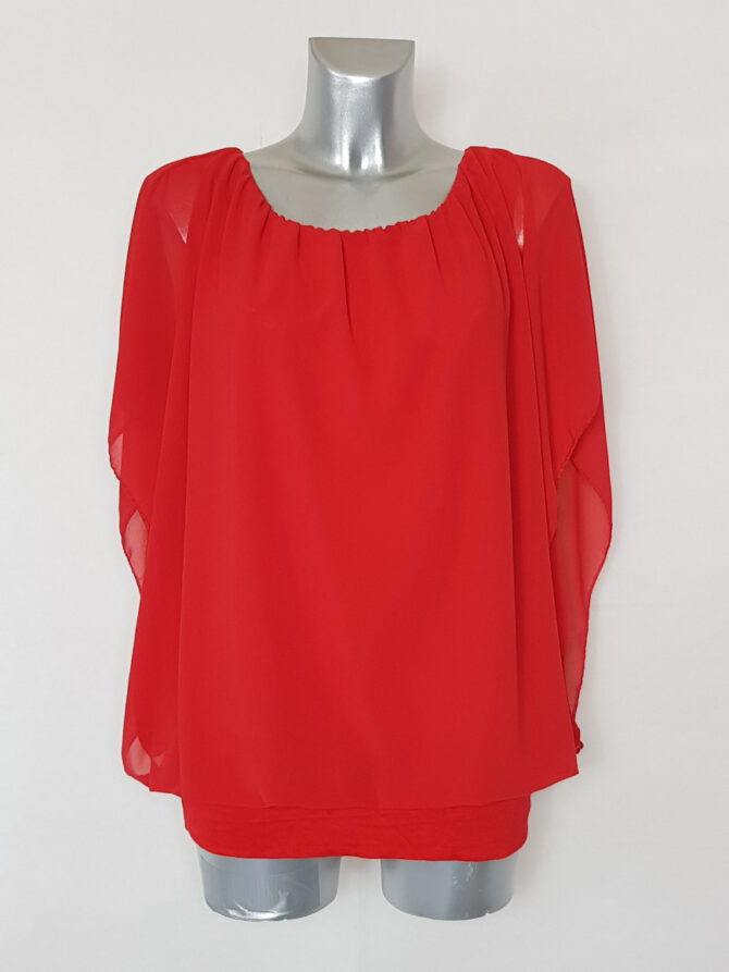 Aux Caprices de Madeleine vêtements femmes tunique rouge femme