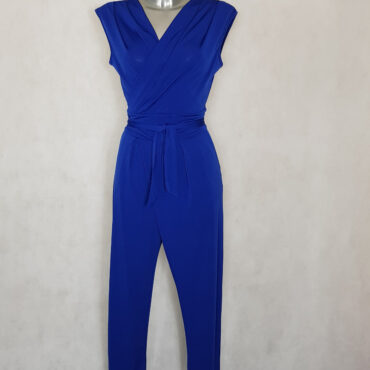 Combinaison pantalon habillée femme avec ceinture à nouer