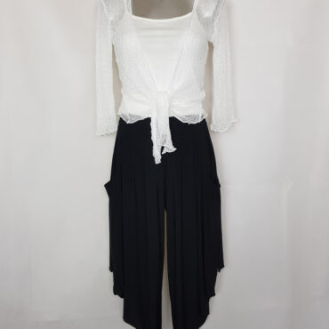 ensemble Pantalon sarouel femme chic noir femme grande taille