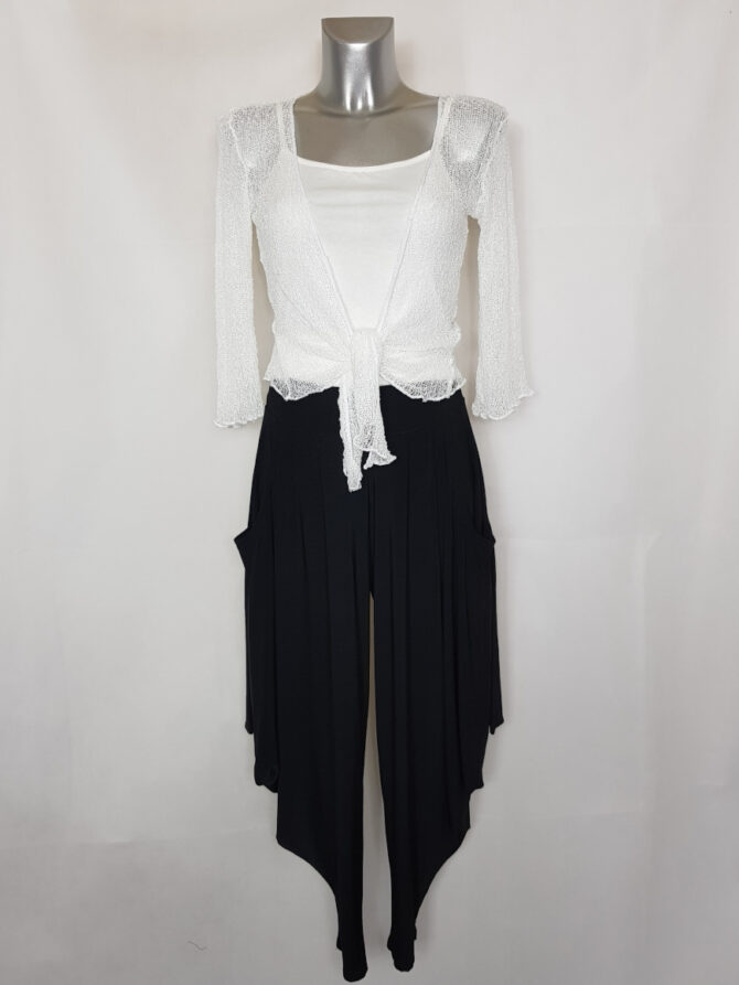 ensemble Pantalon sarouel femme chic noir femme grande taille