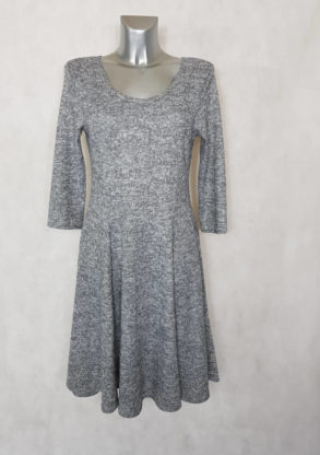 Robe pull évasée femme élégante manches ¾