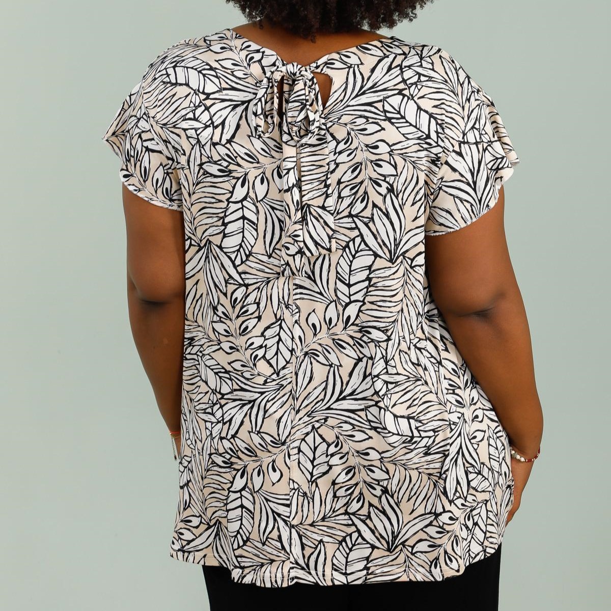 Grande taille tunique Fluide d'Été manches courtes jusqu'au 58