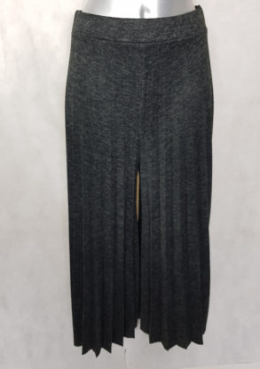 Jupe-culotte noir large et plissée pour femme