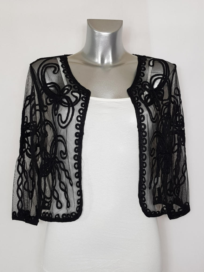 gilet bolero noir femme