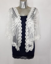 Boléro chic dentelle blanche femme grande taille