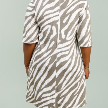 Animalier grandes tailles femmes | Robe de soirée femme ronde manches courte fabriqué en France