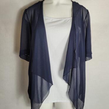 Gilet en voile transparent grande taille femme;Gilet boléro voile femme. Boléro originale voile femme ronde à manches