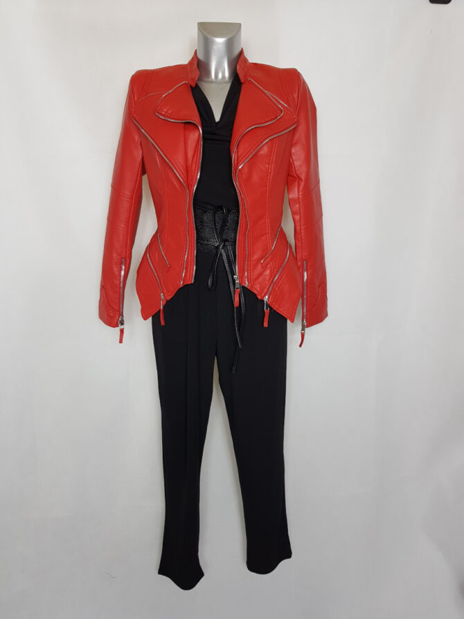 Perfecto similicuir rouge – Image 2