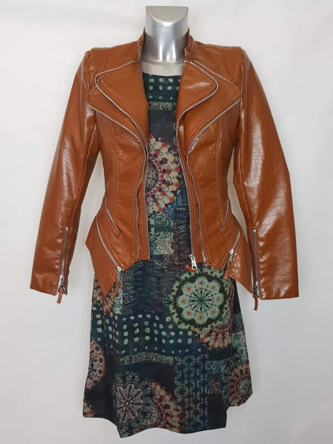 Perfecto similicuir croco camel – Image 5