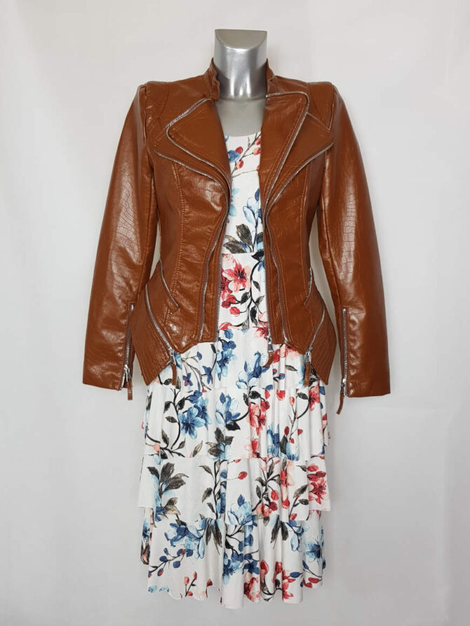 Perfecto similicuir croco camel – Image 2