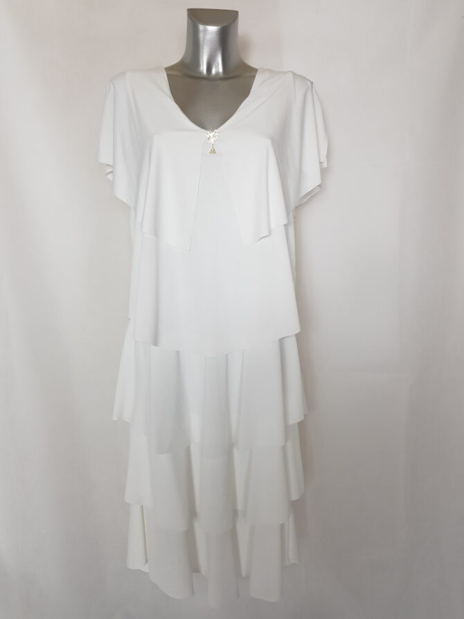 Blanche​ fluide robe cocktail – Image 2