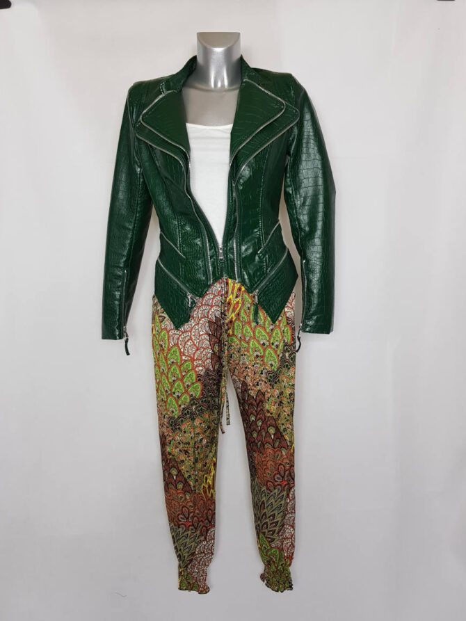 blouson perfecto femme vert – Image 5