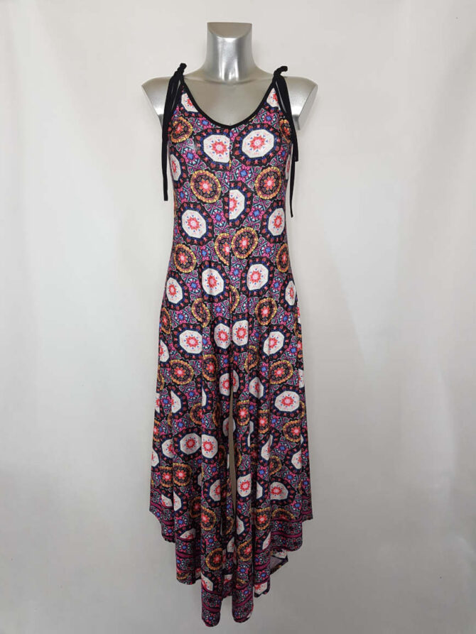 Combi-pantalon large tendance femme à motif