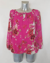 Blouse mode voile floral femme base élastique