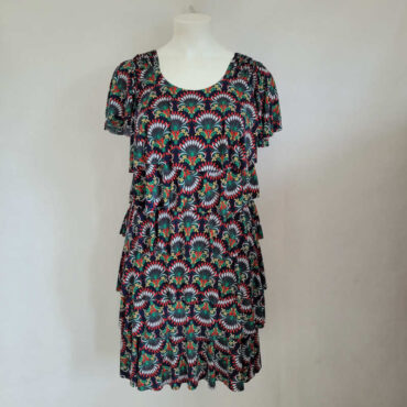robe amincissant pour femme cette robe à motif parfaite pour cacher le ventre avec superposition de volants