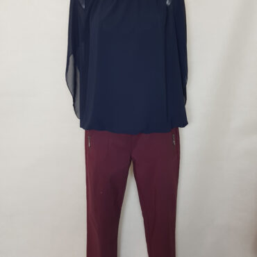 idee look senior:pantalon femme taille élastique et tunique chic grande taille