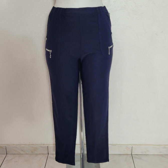 pantalon taille haute élastiquée femme sans bouton ni fermeture tissu extensible