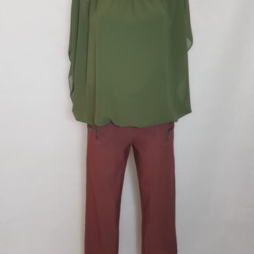 tenue femmes ronde chic pantalons femmes confort élastiquée et blouse