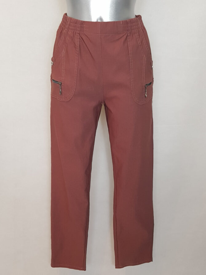 pantalon femme taille haute elastique couleurs vieux rosepensée pour repondre aux besoins des femmes seniors