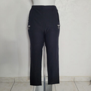 pantalon taille haute noir femme élégant. Tissu stretch agréable offrant un bon soutien sans être contraignant pour personne âgée .pantalon grande taille femme taille élastiquée