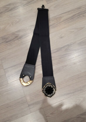 Ceinture noir élastique chic femme grande taille