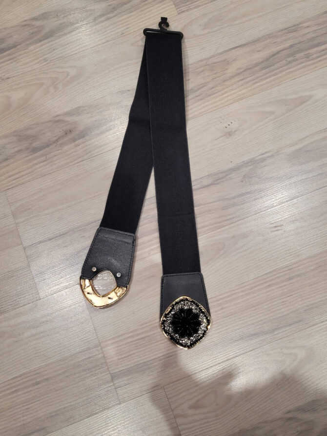 Ceinture noir élastique chic femme grande taille