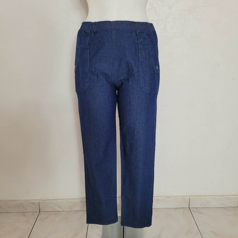 Jean Femme Taille élastiquée sans bouton pantalons confortables​