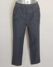 Pantalon jeans gris femme ronde taille élastique