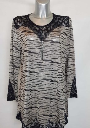 Tunique habillée femme grande taille motif animal