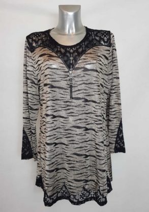Tunique habillée femme grande taille motif animal