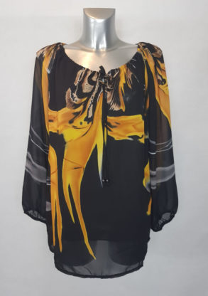 blouse droite chic voile colorée femme forte stylée