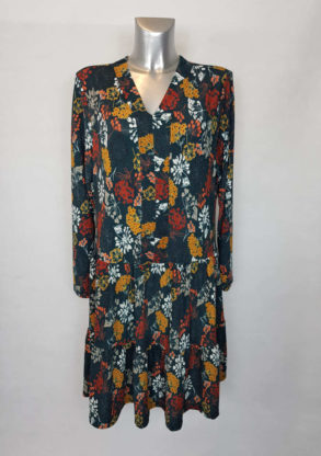 Robe évasée originale femme ronde à manches