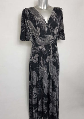 Robe longue tendance femme grande taille col V