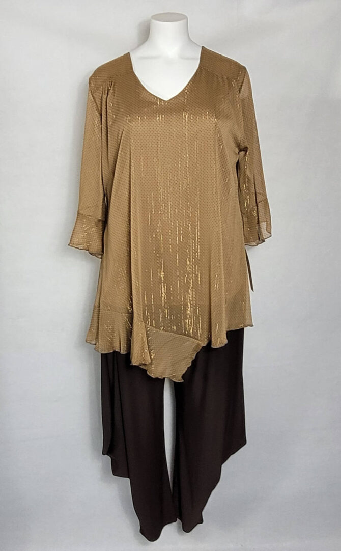 Tunique habillee voile​ beige – Image 2